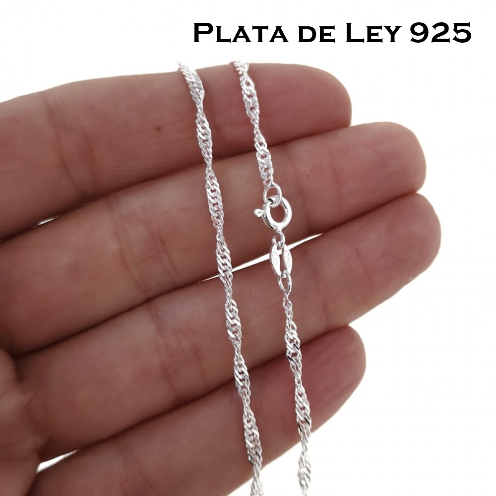 Cadena singapur en Plata de ley 45 Cm. 2